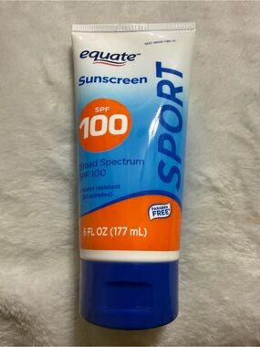 Equate Sport Sunscreen Broad Spectrum SPF 100 Water Resistant 6 fl‎ oz 177ml